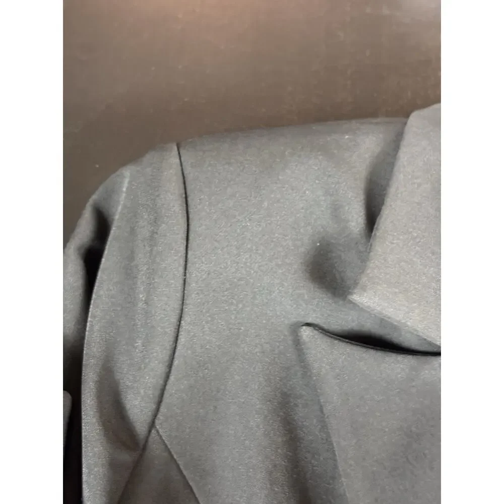 Boston Proper Double Breasted Blazer Black 6 Shaped Waisted Lined